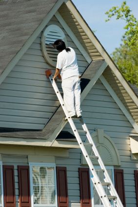 Exterior Painting being performed by an experienced DR Painting painter.